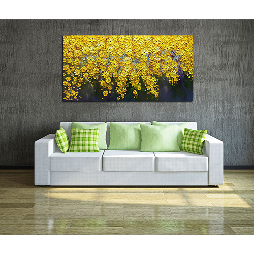 Wall Art Decor Extra Large Yellow Wall Canvas Flower Wall Art