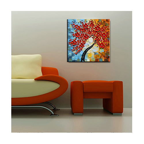 Canvas Wall Decor Large Red Tree Canvas Modern Canvas Art