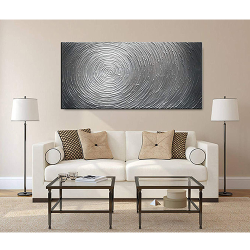 Oil Paintings Grey Canvas Pictures Huge Abstract Wall Art