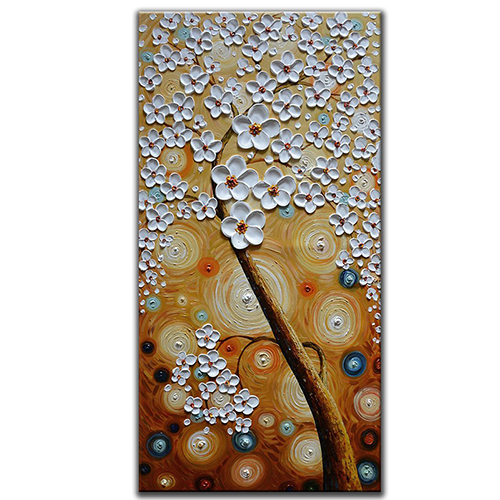 Wall Art Artwork Large Textured Flower Paintings