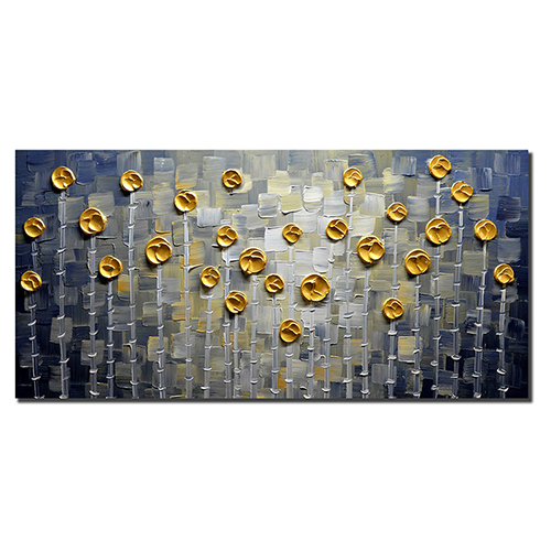 Wall Art Artwork Gold Wall Art Decor Hand Painted Big Wall Art