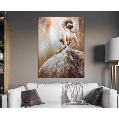 Hand Painted Home Decor Extra Large Canvas Painting Of A Girl
