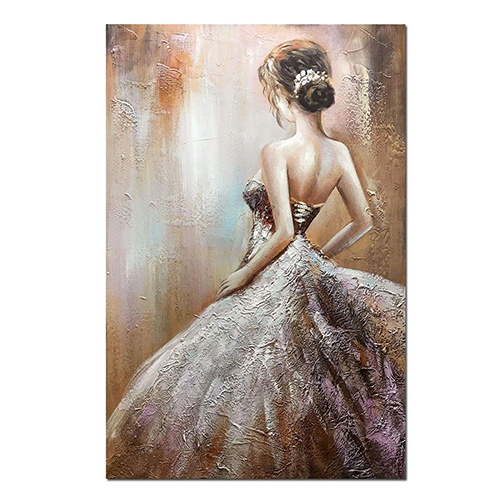 Hand Painted Home Decor Extra Large Canvas Painting Of A Girl