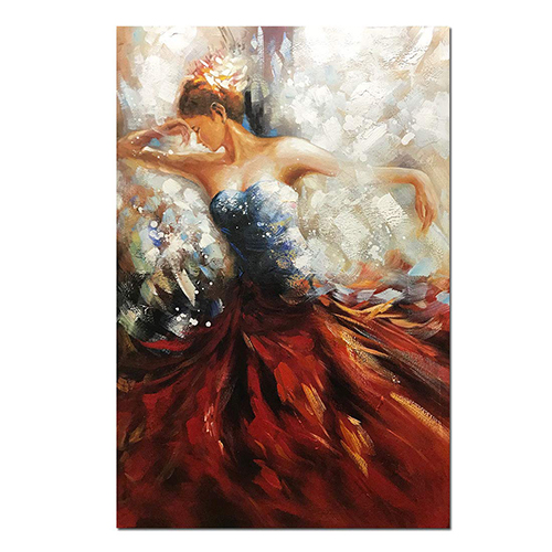 Canvas Oil Painting Original Beautiful Girl Painting Image