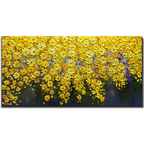 Wall Art Decor Extra Large Yellow Wall Canvas Flower Wall Art