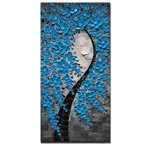 Wall Art Decor Paintings Cheap Large Blue Abstract Art