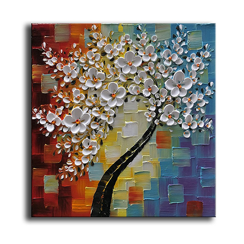 Canvas Wall Art Cherry Blossom Oil Painting Canvas
