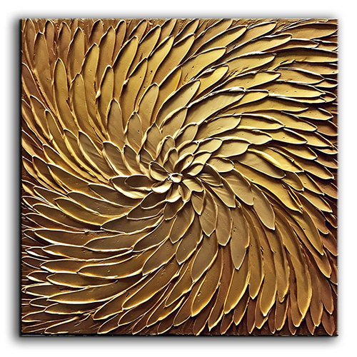 Canvas Painting Art Extra Large Silver Gold Wall Art