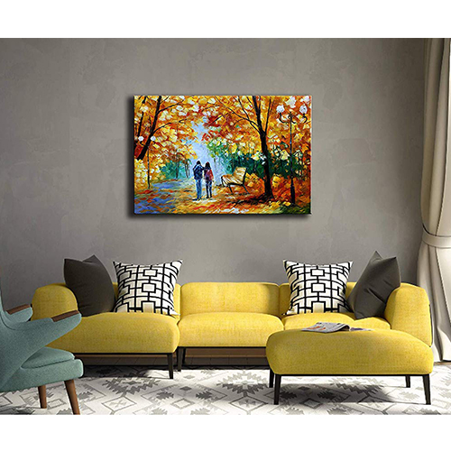 Canvas Knife Painting Modern Forest Canvas Wall Art