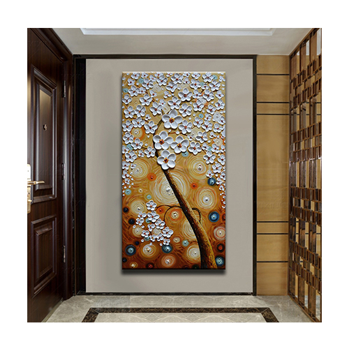 Wall Art Artwork Large Textured Flower Paintings