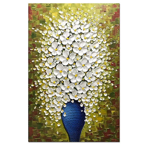 Artwork Painting Contemporary Vase Of Flowers Painting