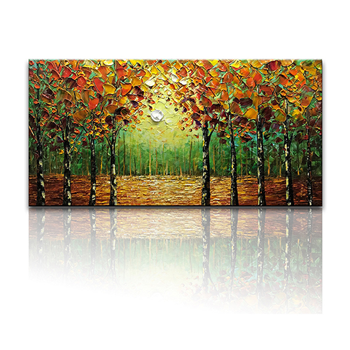 Wall Art Decor Painting Contemporary Birch Tree Art On Canvas