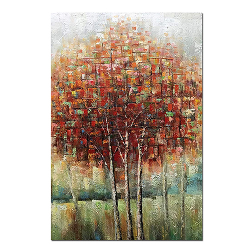 Canvas Wall Art Decor Contemporary Red Tree Canvas Painting