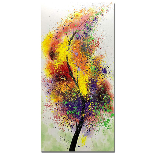 Oil Painting Canvas Modern Leaf Wall Art Colorful Artworking Canvas Modern Feather Wall Art Colorful Artwork