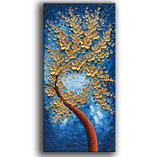 Hand Painted Oil Painting Cheap Rose Gold Canvas Art