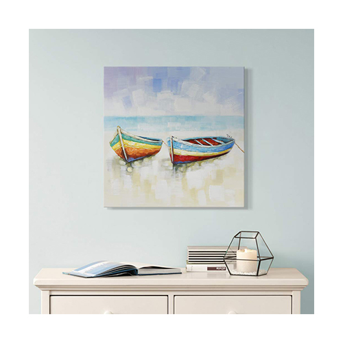 Knife Painting Cheap Boat Canvas Pictures Square Canvas Painting