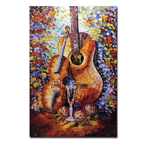 Canvas Wall Art Large Abstract Violin Painting