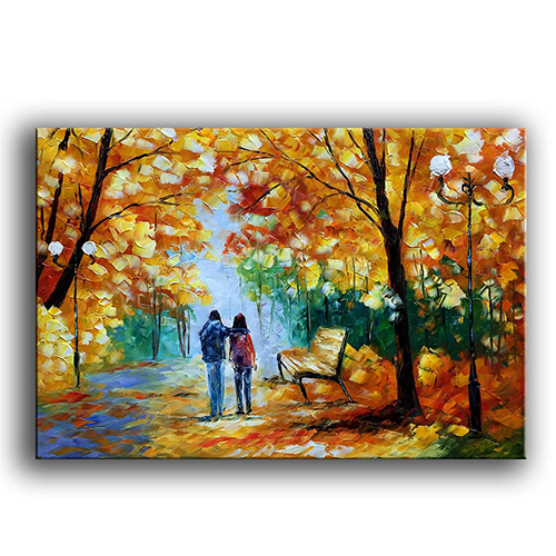 Canvas Knife Painting Modern Forest Canvas Wall Art