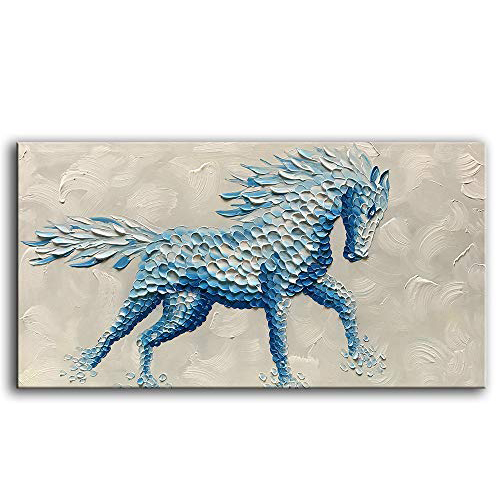 Palette Knife Art Hand Painted Horse Canvas Art