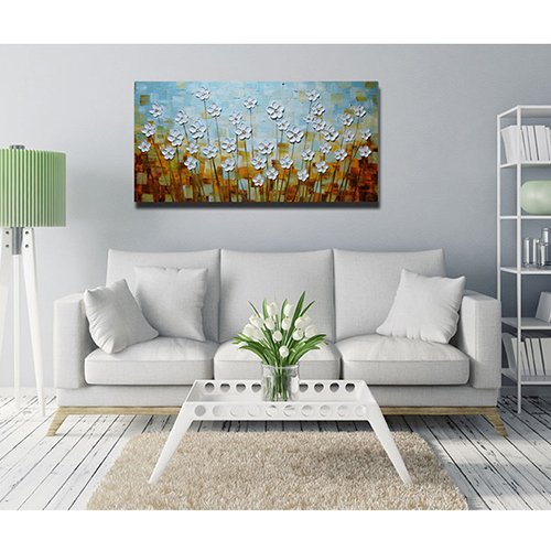 Abstract Artwork Extra Large Flower Paintings On Canvas