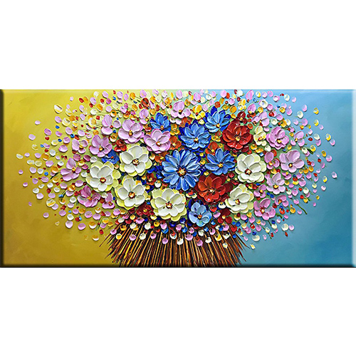 Oil Painting Big Palette Knife Colorful Wall Art