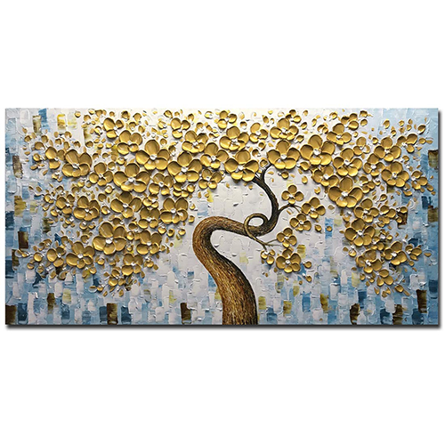 Painting Canvas Wall Cheap Tree Of Life Canvas Gold Wall Decor