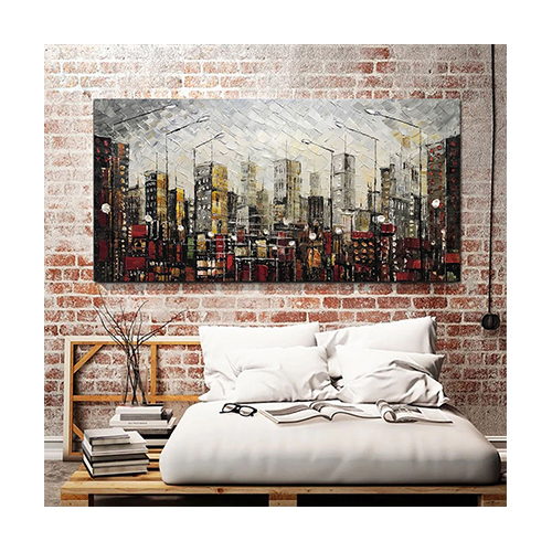 Painting Canvas Artwork Modern Abstract Painting City