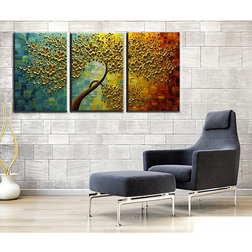 Oil Paintings On Canvas Wall Art Extra Large Three Piece Wall Canvas