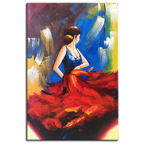 Oil Painting On Canvas Large Flamenco Dancer Oil Painting