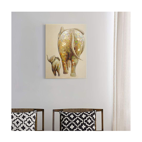 Artwork Wall Art Original Canvas Wall Art Elephants