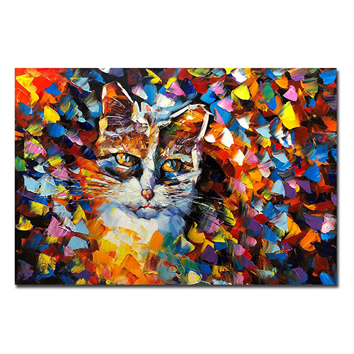 Canvas Wall Art Artwork Abstract Cat Canvas Wall Art