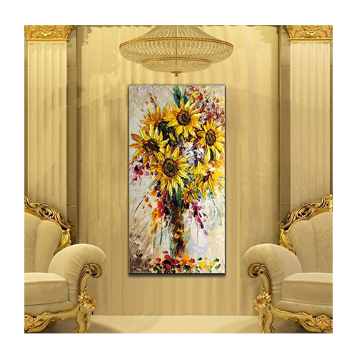 Canvas Room Decor Hand Painted Sunflower Oil Painting On Canvas