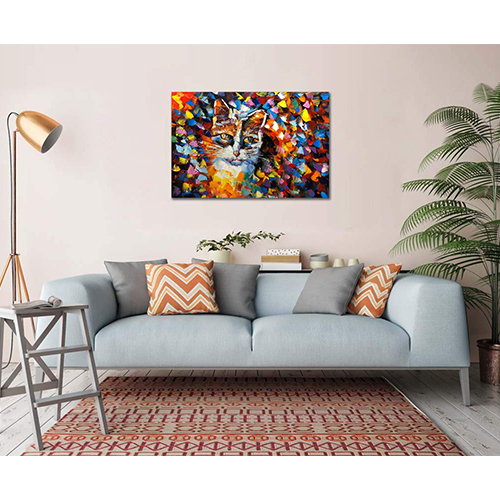 Canvas Wall Art Artwork Abstract Cat Canvas Wall Art