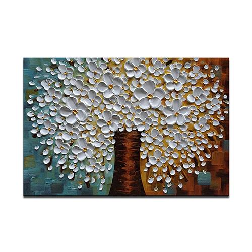 Canvas Oil Painting Hand Painted Blossom Tree Wall Art