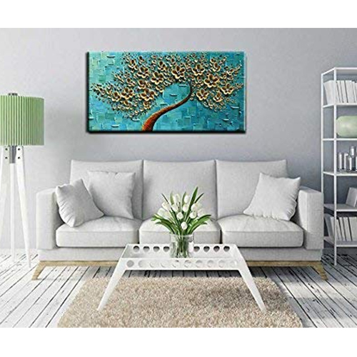 Canvas Painting Artwork Contemporary Rose Gold Artwork