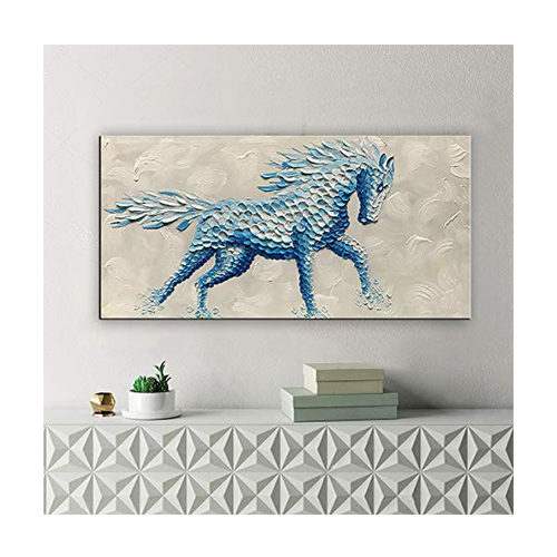 Palette Knife Art Hand Painted Horse Canvas Art