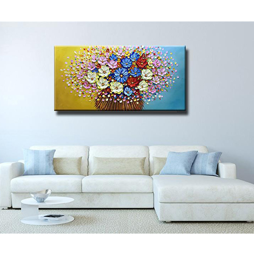 Oil Painting Big Palette Knife Colorful Wall Art