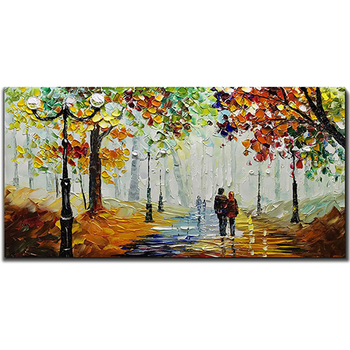 Canvas Knife Painting Artwork Extra Large Nordic Forest Canvas