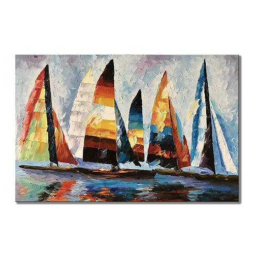 Canvas Paintings Original Abstract Sailboat Paintings