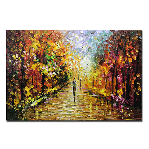 Canvas Wall Art Paintings Big Palette Knife Landscape In 3D Acrylic