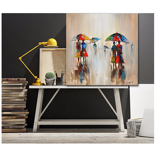 Canvas Knife Painting Big Man And Woman Abstract Painting
