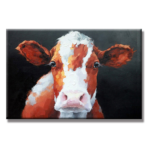 Canvas Art Painting Large Cow Face Painting On Canvas