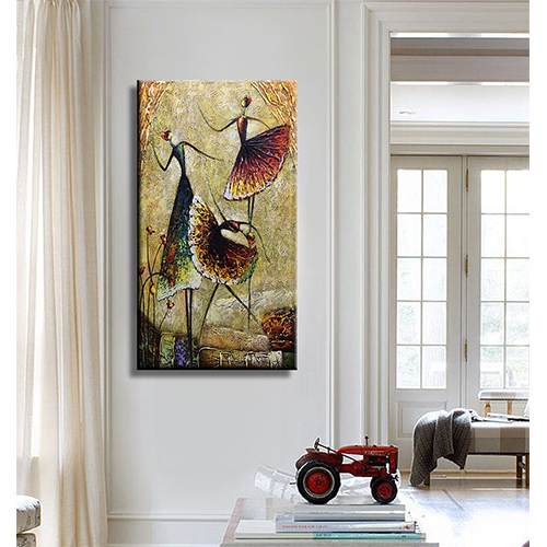 Hand Painted Oil Painting Modern Ballerina Abstract Art