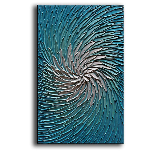 Canvas Art Wall Decor Hand Painted Long Vertical Wall Art