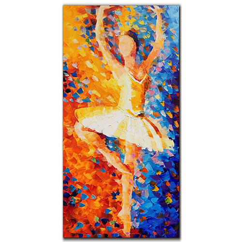 Art Painting Modern Ballet Dancer Oil Painting Large Colorful Canvas Art