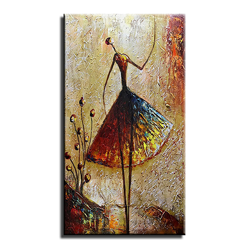 Hand Painted Oil Painting Modern Ballerina Abstract Art