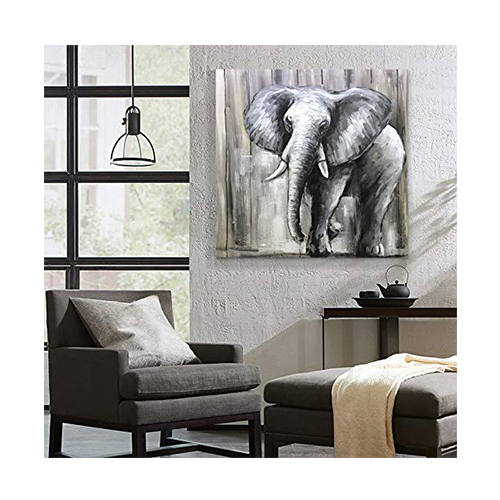 Art Oil Painting Cheap Elephant Painting Images Square Canvas Wall Art