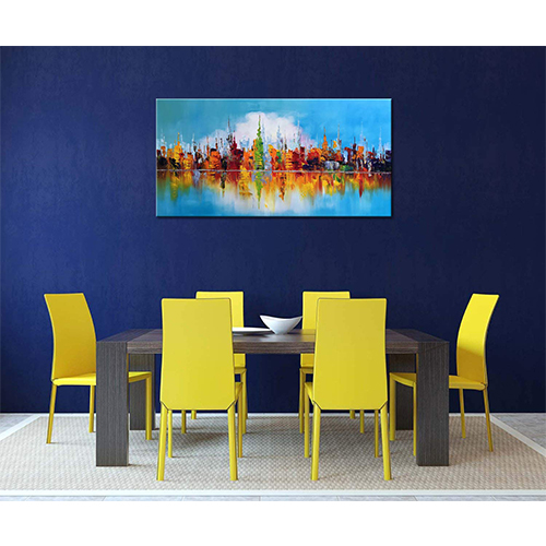 Canvas Painting Wall Art Contemporary Abstract Painting City