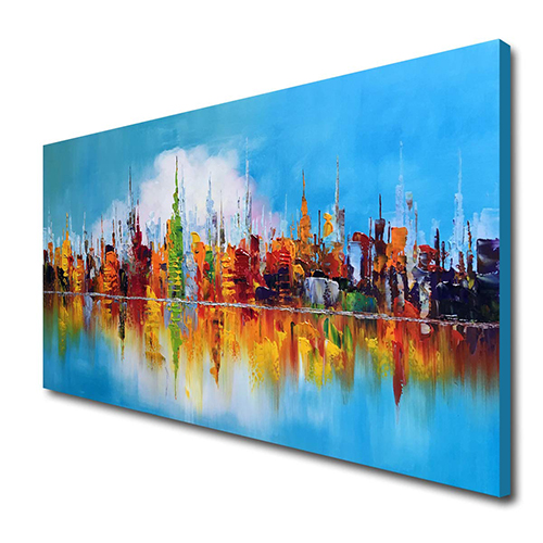 Canvas Painting Wall Art Contemporary Abstract Painting City