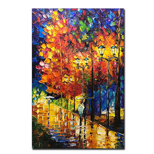 Hand Painted On Canvas Big Forest Painting Abstract